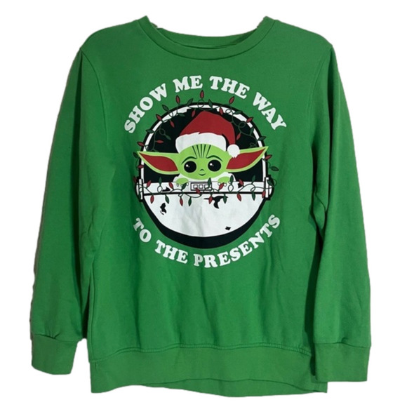 ⭐️ 3/$25 ⭐️ star wars yoda sweatshirt size big kids XL - Picture 1 of 3